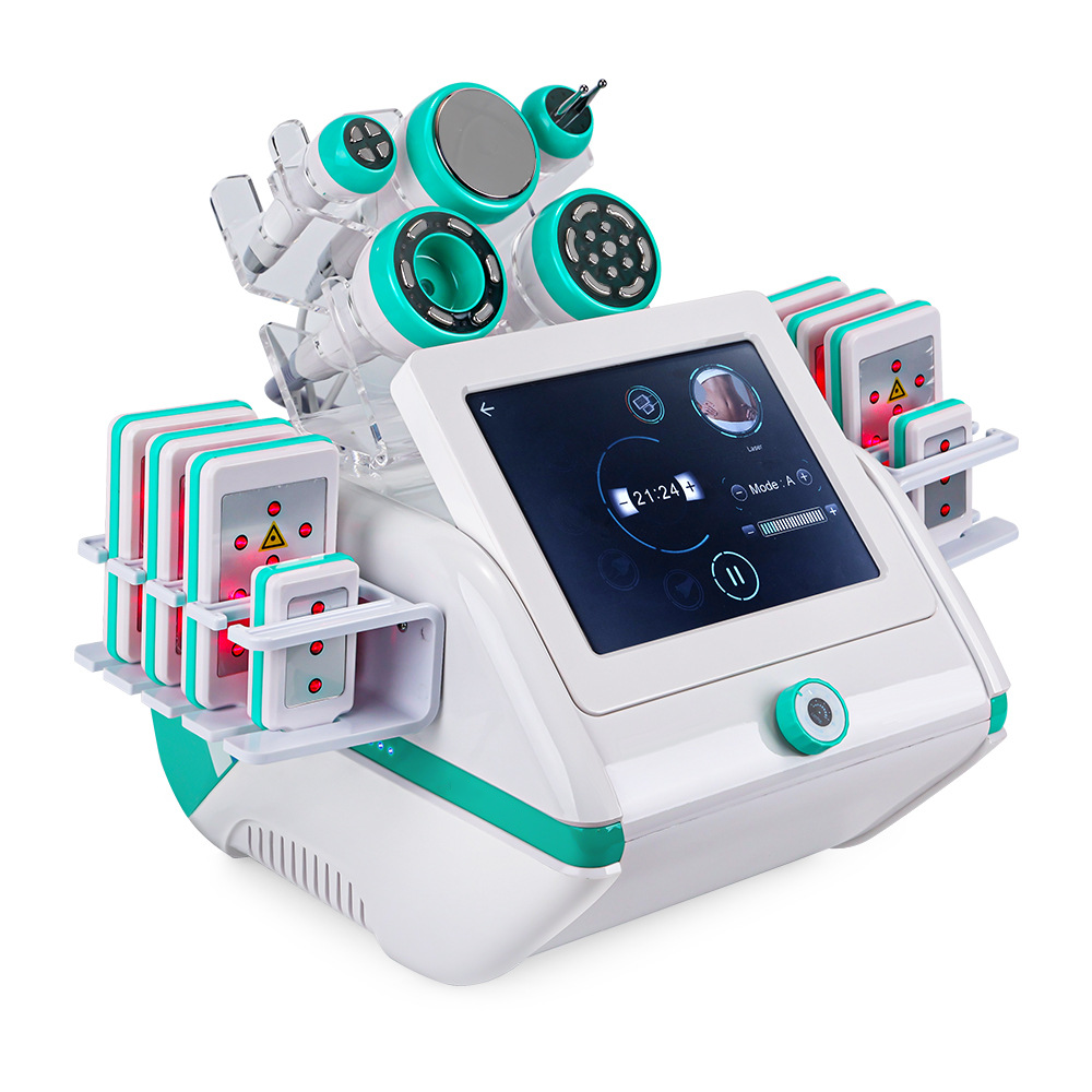 Portable 6in1 Cavitation 80k Ultrasound Cavit Body Slimming Weight Loss Machine Vacuum RF Lipolaser Body Shaping Skin Tightening Lipo Burning Fat Reduce Beauty Equipment