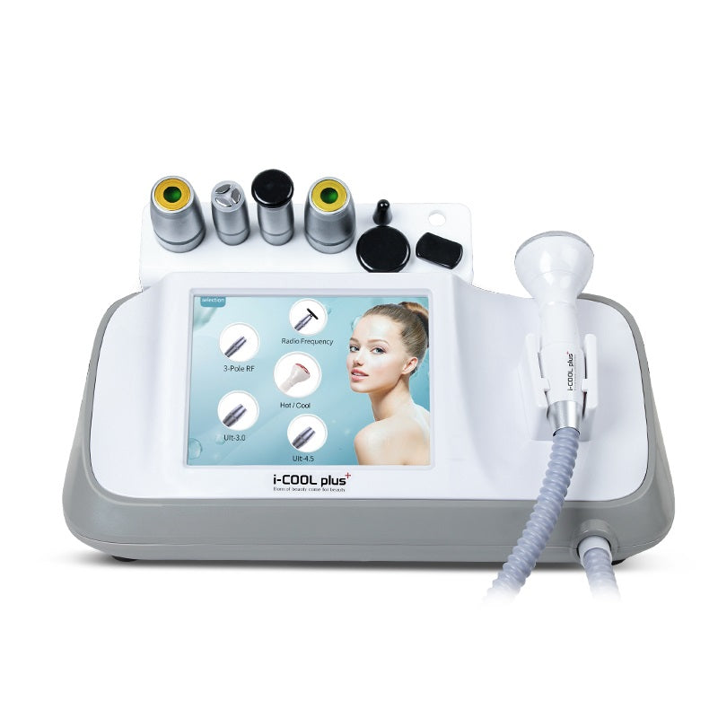 Multi-functional Beauty Equipment for Facial Lifting Anti-Aging Skin Rejuvenation Wrinkle Removal,  Cold Hot Hammer Ultrasonic Radio Frequency RF Beauty Machine