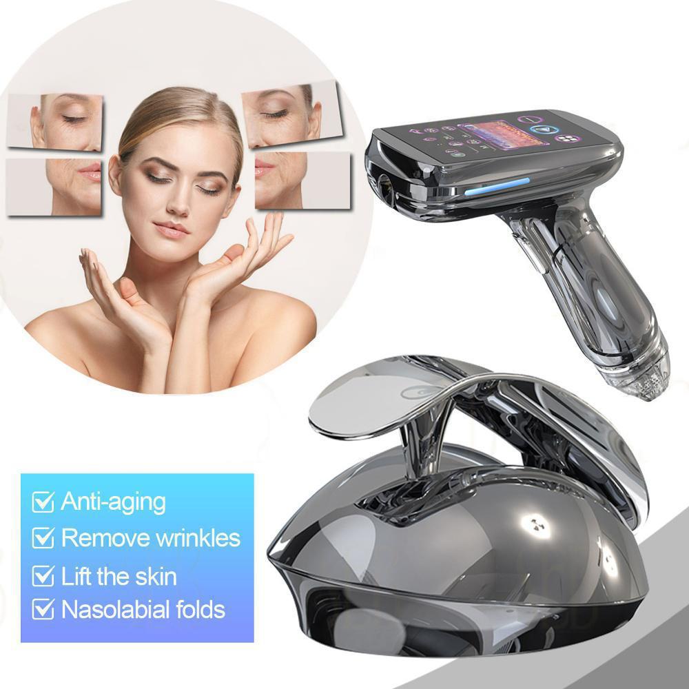 Mini Handheld Golden Microneedles Fractional RF Beauty Machine Anti-Aging Wrinkle Stretch Marks Removal Scar Repair Skin Rejuvenation Tightening Firming Lift Facial Equipment