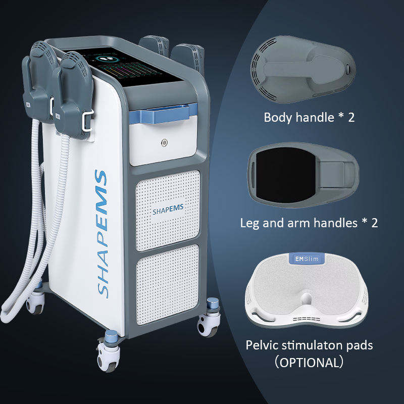 4 Handles Emsculpting Neo Machine with RF, Emsculpt Body Sculpting Machine, Ems Sculpting Muscle Strengthen Body Shaping Machine for Abdomen Thigh Buttock Upper Arm