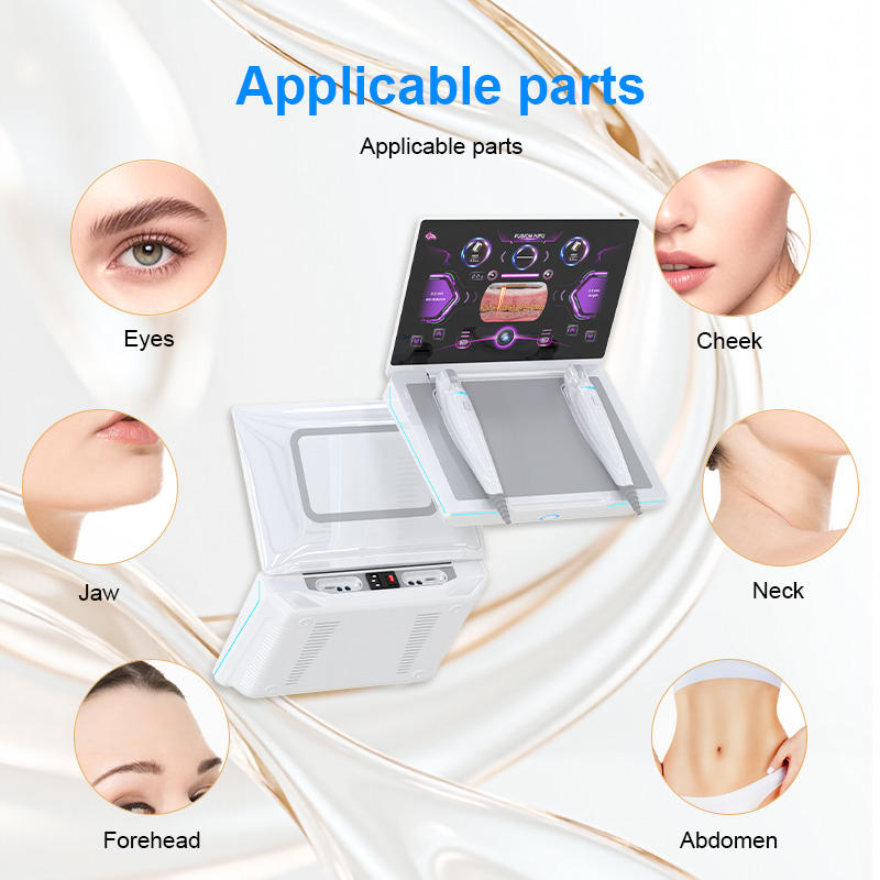 Portable 7D HIFU Machine Single & Dual Row High Frequency Focused Ultrasound Wrinkle Removal Anti-aging Face Lift Body Slimming Skin Firming Tightening Beauty Equipment