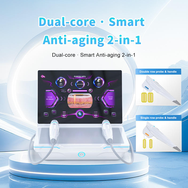 Portable 7D HIFU Machine Single & Dual Row High Frequency Focused Ultrasound Wrinkle Removal Anti-aging Face Lift Body Slimming Skin Firming Tightening Beauty Equipment