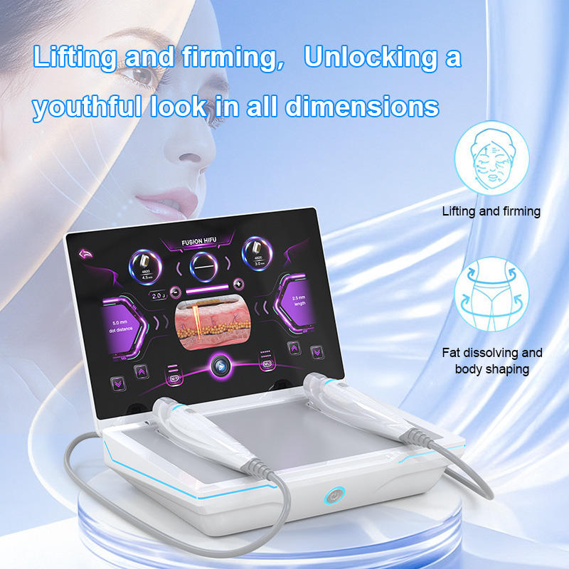 Portable 7D HIFU Machine Single & Dual Row High Frequency Focused Ultrasound Wrinkle Removal Anti-aging Face Lift Body Slimming Skin Firming Tightening Beauty Equipment