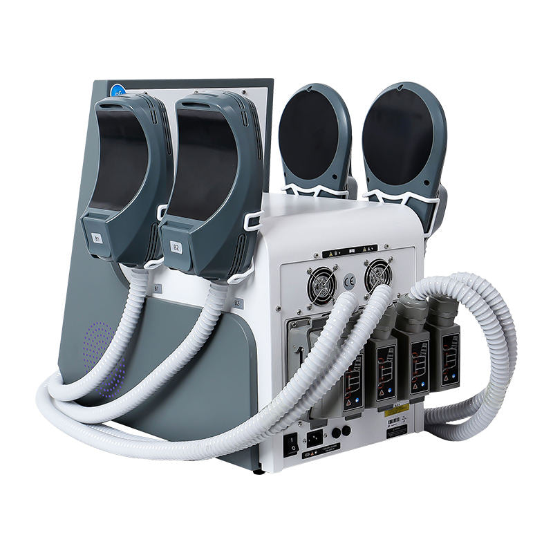 4 Handles Emsculpting Neo Machine with RF, Emsculpt Body Sculpting Machine, Ems Sculpting Muscle Strengthen Body Shaping Machine for Abdomen Thigh Buttock Upper Arm