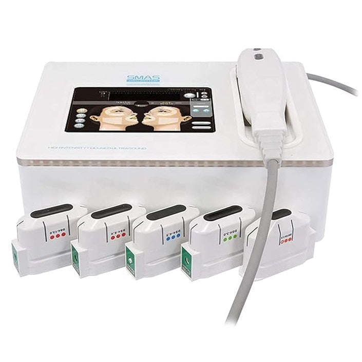 HIFU Machine 5 Cartridges Face Lifting Firming Skin Tightening Machine Wrinkle Remover Anti Aging Stretch Marks Removal Beauty Equipment