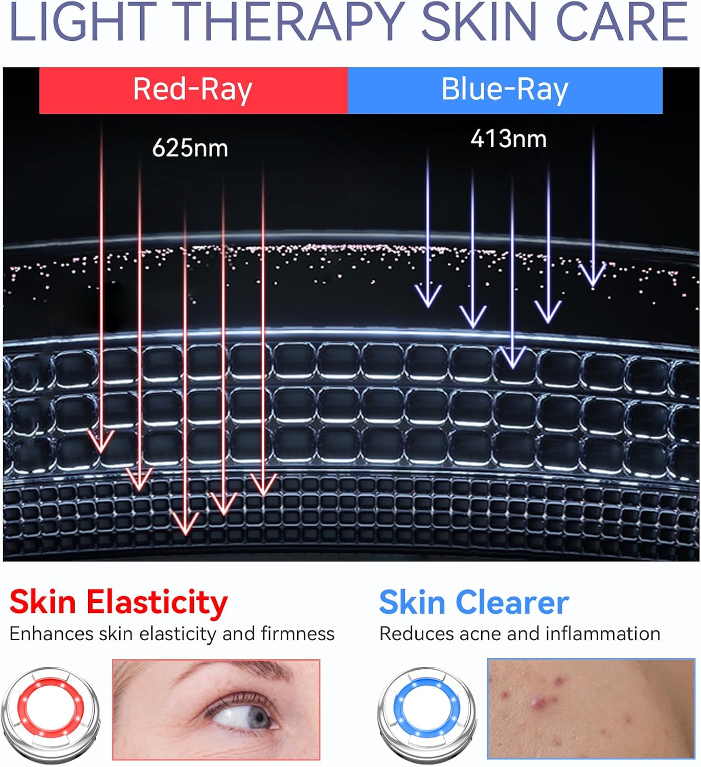 Multi-Function Anti-Wrinkle Beauty Device , Face Massager for Skin Care, EMS Facial Lifting Toning with Red Blue Light Therapy,Skin Rejuvenation and Tightening Beauty Instrument
