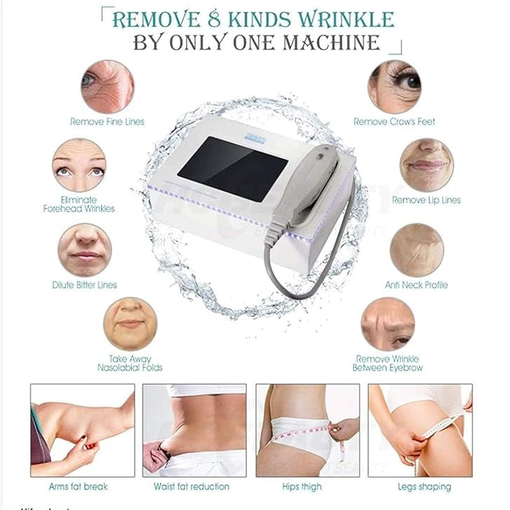 HIFU Machine 5 Cartridges Face Lifting Firming Skin Tightening Machine Wrinkle Remover Anti Aging Stretch Marks Removal Beauty Equipment