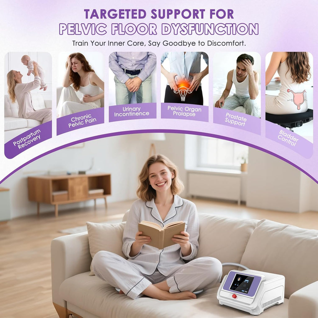 Pelvic Floor Muscle Exerciser EMS Sculpting Cushion Mat, Portable Kegel Trainer for Postpartum Recovery & Muscle Wellness – Home Use Bladder Control & Pelvic Floor Toner for Women Men