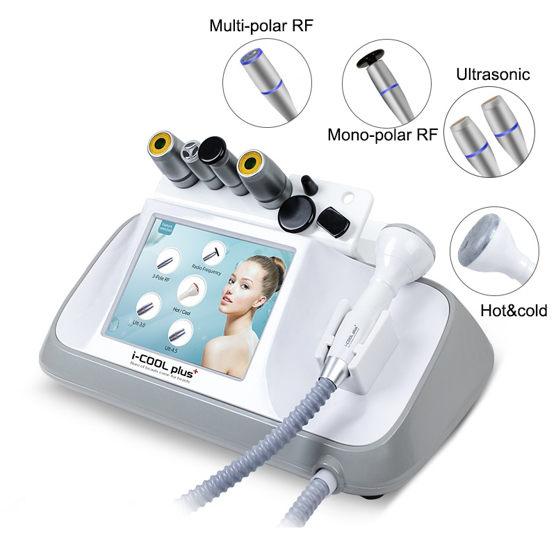Multi-functional Beauty Equipment for Facial Lifting Anti-Aging Skin Rejuvenation Wrinkle Removal,  Cold Hot Hammer Ultrasonic Radio Frequency RF Beauty Machine