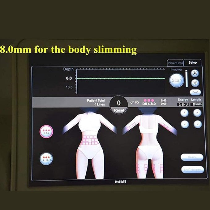 HIFU Machine 5 Cartridges Face Lifting Firming Skin Tightening Machine Wrinkle Remover Anti Aging Stretch Marks Removal Beauty Equipment