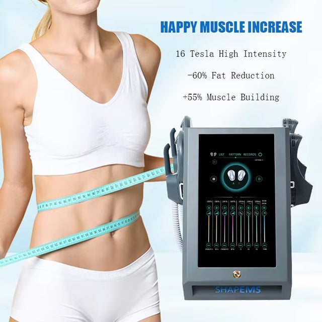 4 Handles Emsculpting Neo Machine with RF, Emsculpt Body Sculpting Machine, Ems Sculpting Muscle Strengthen Body Shaping Machine for Abdomen Thigh Buttock Upper Arm