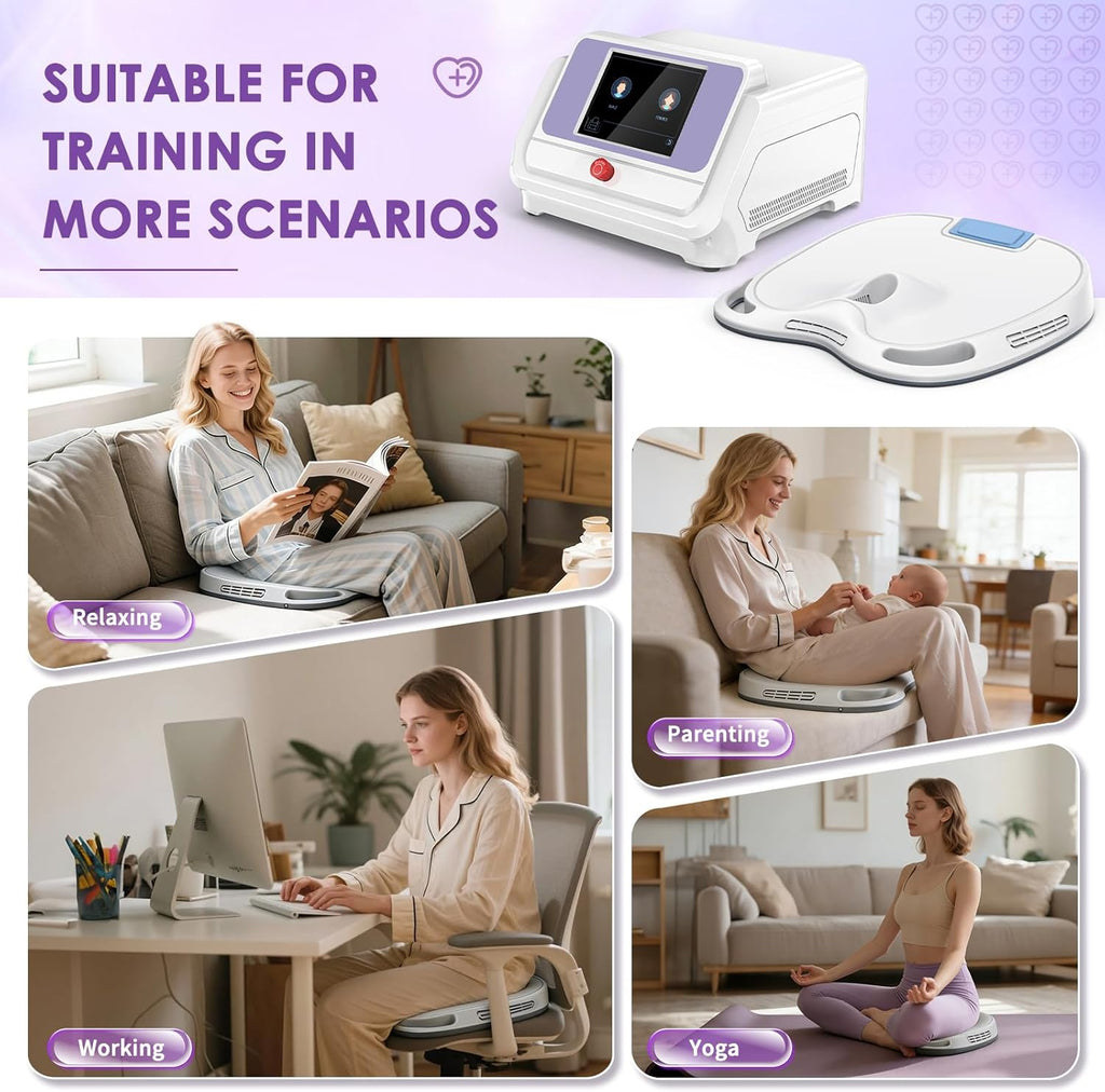 Pelvic Floor Muscle Exerciser EMS Sculpting Cushion Mat, Portable Kegel Trainer for Postpartum Recovery & Muscle Wellness – Home Use Bladder Control & Pelvic Floor Toner for Women Men