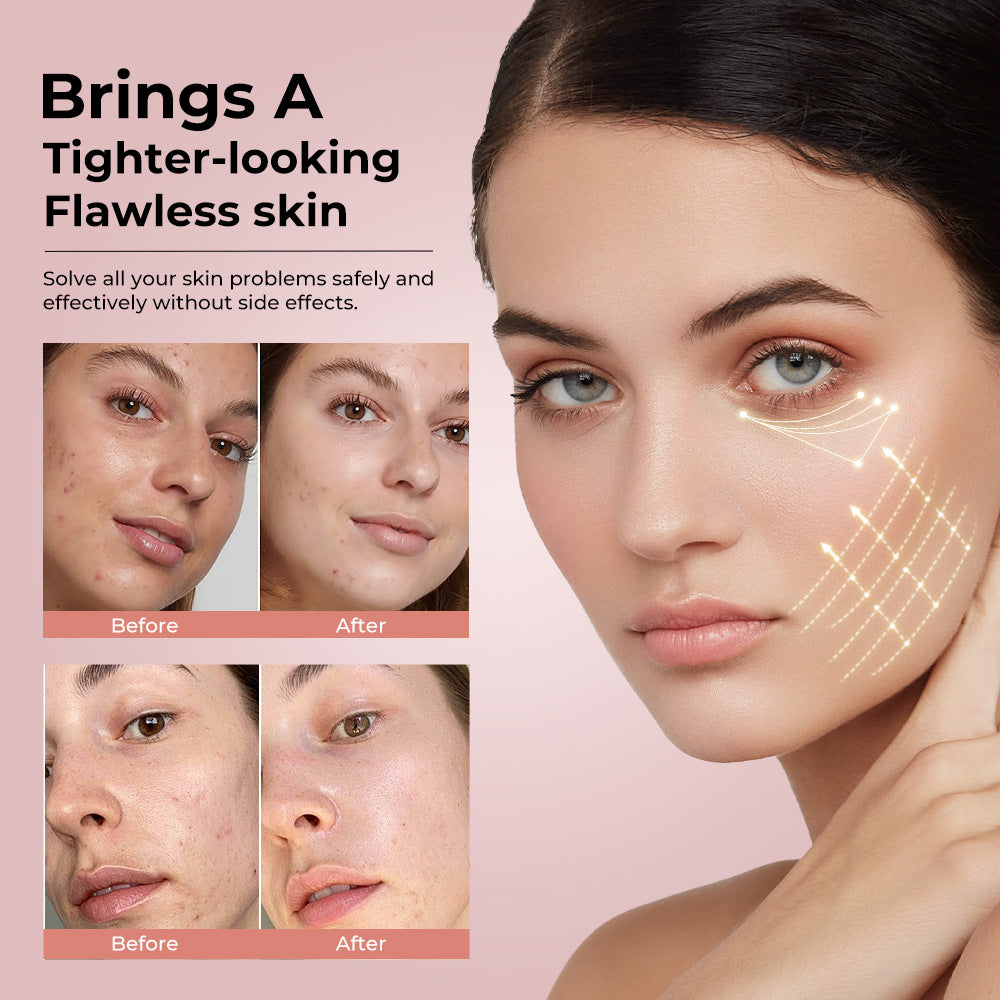 Red Light Therapy for Face and Neck, 7 Colors Facial Massager Face Lift Skin Tighten Beauty Device with 113°F Heating EMS Microcurrent Anti-aging for Multi Skin Care