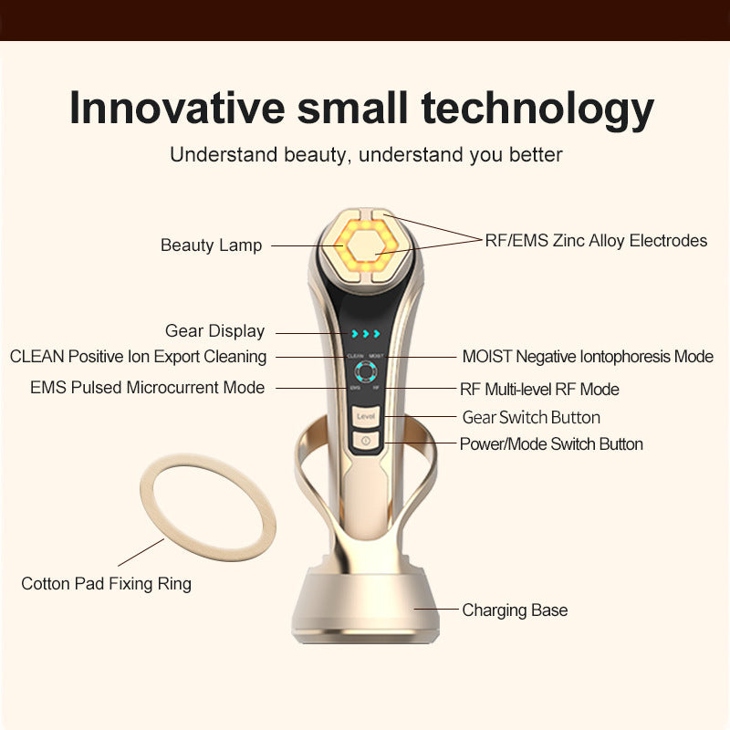 4 in 1 RF Facial Lifting and Firming Rejuvenation Skin Tightening Beauty device Home Use Face device EMS Microcurrent Beauty Instrument