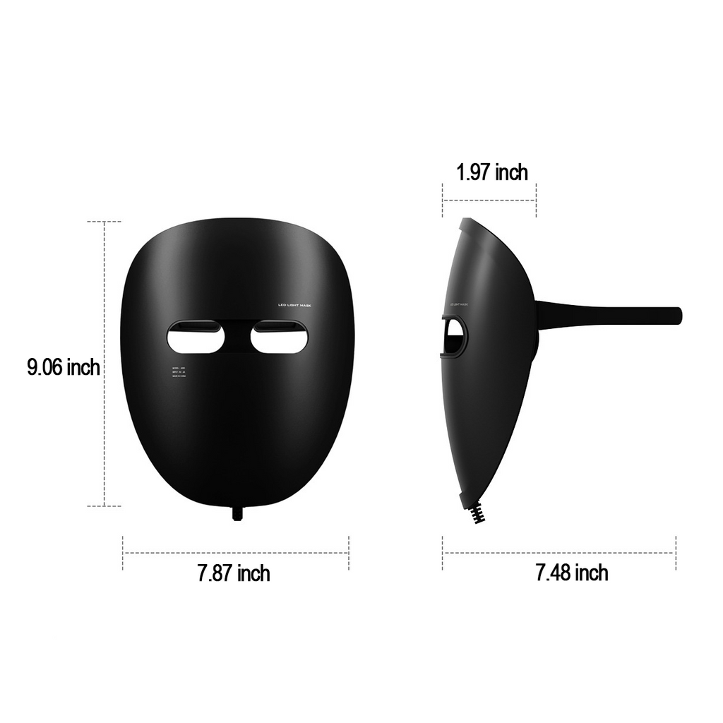 Led Face Mask, Red Light Therapy for Face, 7 Colors Led Face Mask Light Therapy with Eye Protection and Remote, Infrared, Red & Blue Light Mask for Skin Care, Wrinkle Reduction