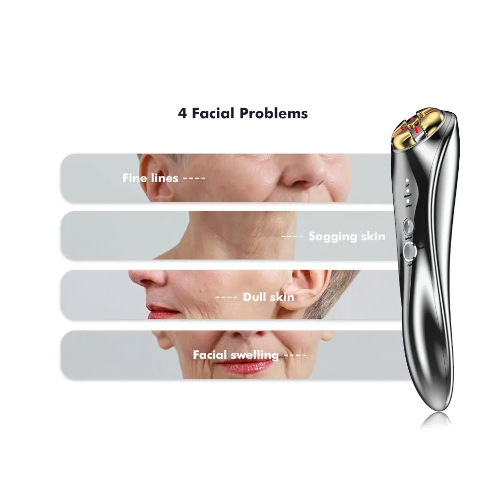 4 in 1 RF Facial Lifting and Firming Rejuvenation Skin Tightening Beauty device Home Use Face device EMS Microcurrent Beauty Instrument